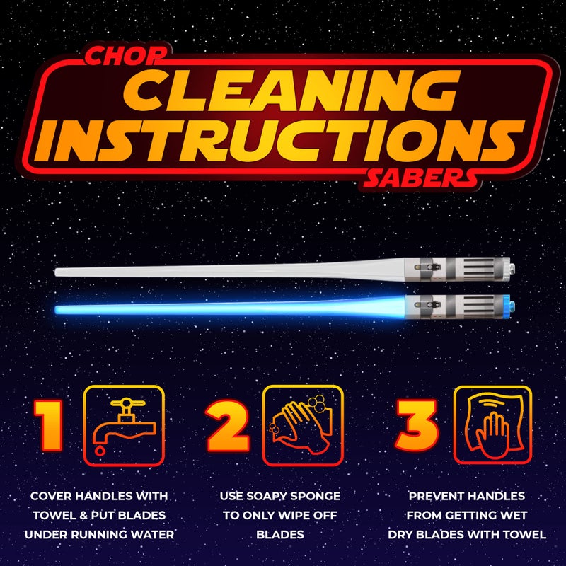 ChopSabers Lightsaber Chopsticks Star War Chopstick Light Up Lightsaber Chopsticks for Adults Saber Sticks Cool Chopstick Light Up Chop Sticks Light Saber Reusable Sushi Lightup Sabers Star War Gifts - Image 5